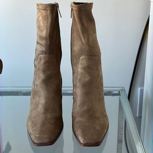 Zara tan suede boots